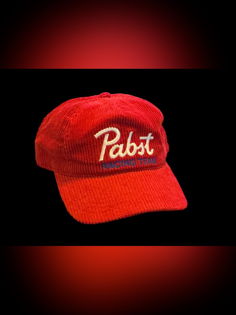 Pabst Racing Team Red Corduroy SnapBack Baseball Cap
